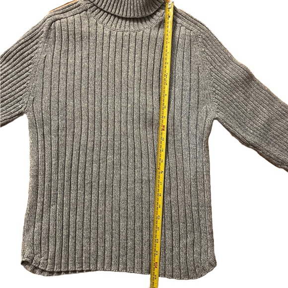 B.U.M. Equipment Plus 1X Gray Ribbed Turtleneck Sweater | Cozy Minimalist Core - Picture 8 of 8